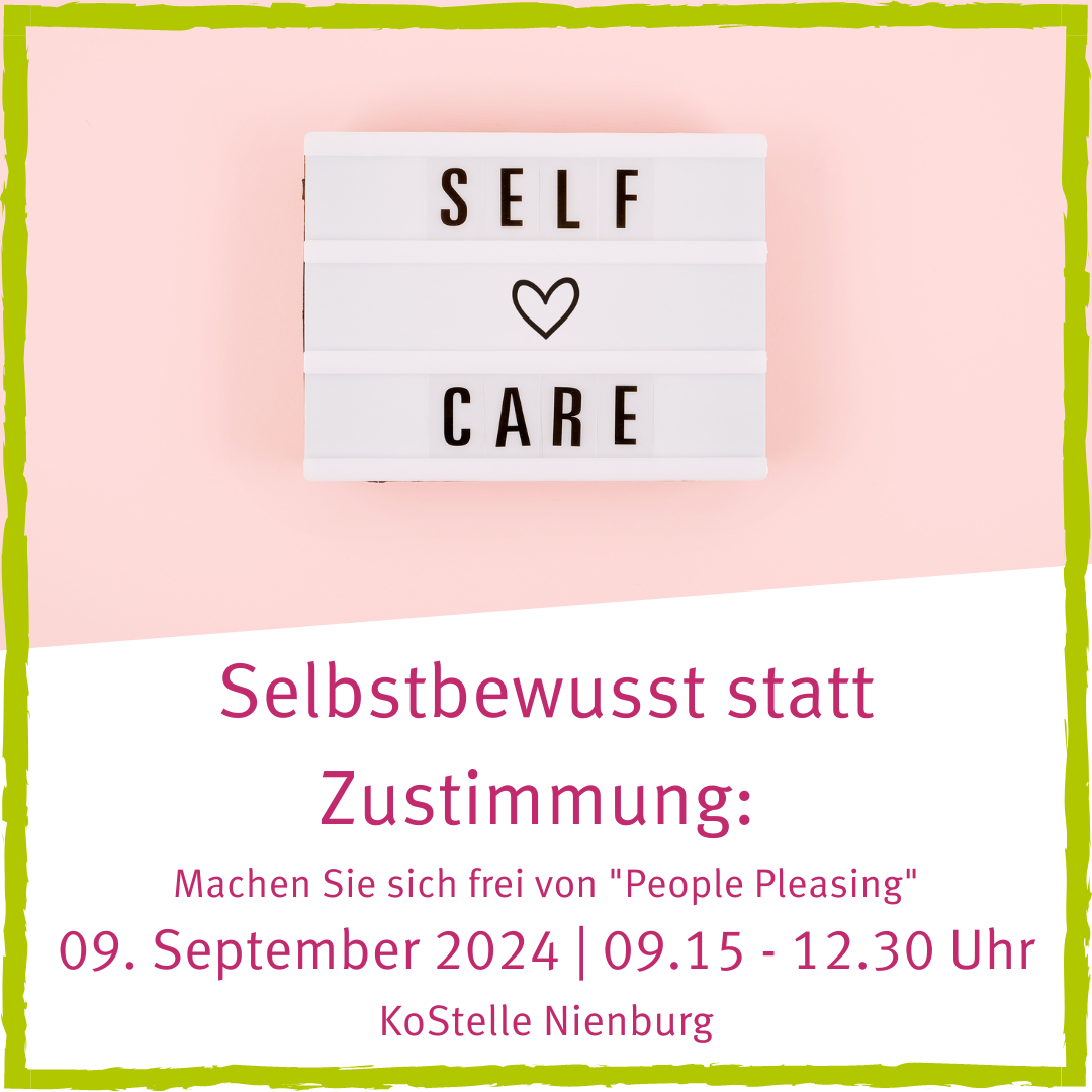 Seminar Selbstbewusst statt Zustimmung am 9. September 2024