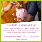 Und Geld ist doch wichtig! – Finanzmanagement in der Partnerschaft