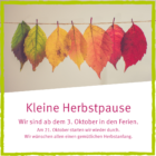 Die KoStelle macht Herbstpause