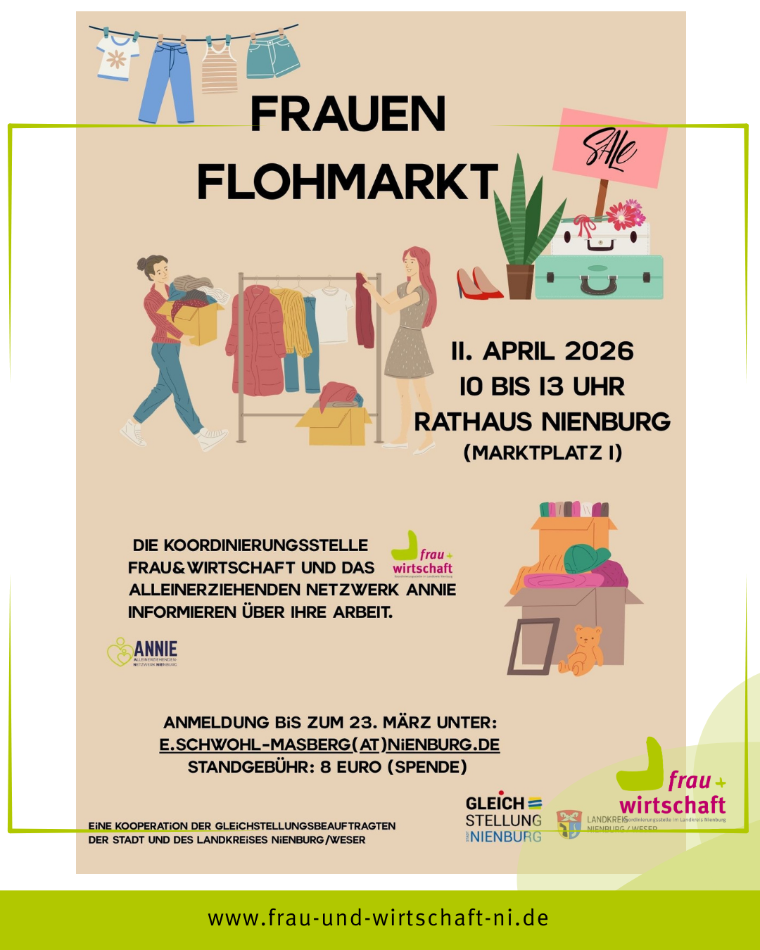 Frauenflohmarkt im Rathaus Nienburg