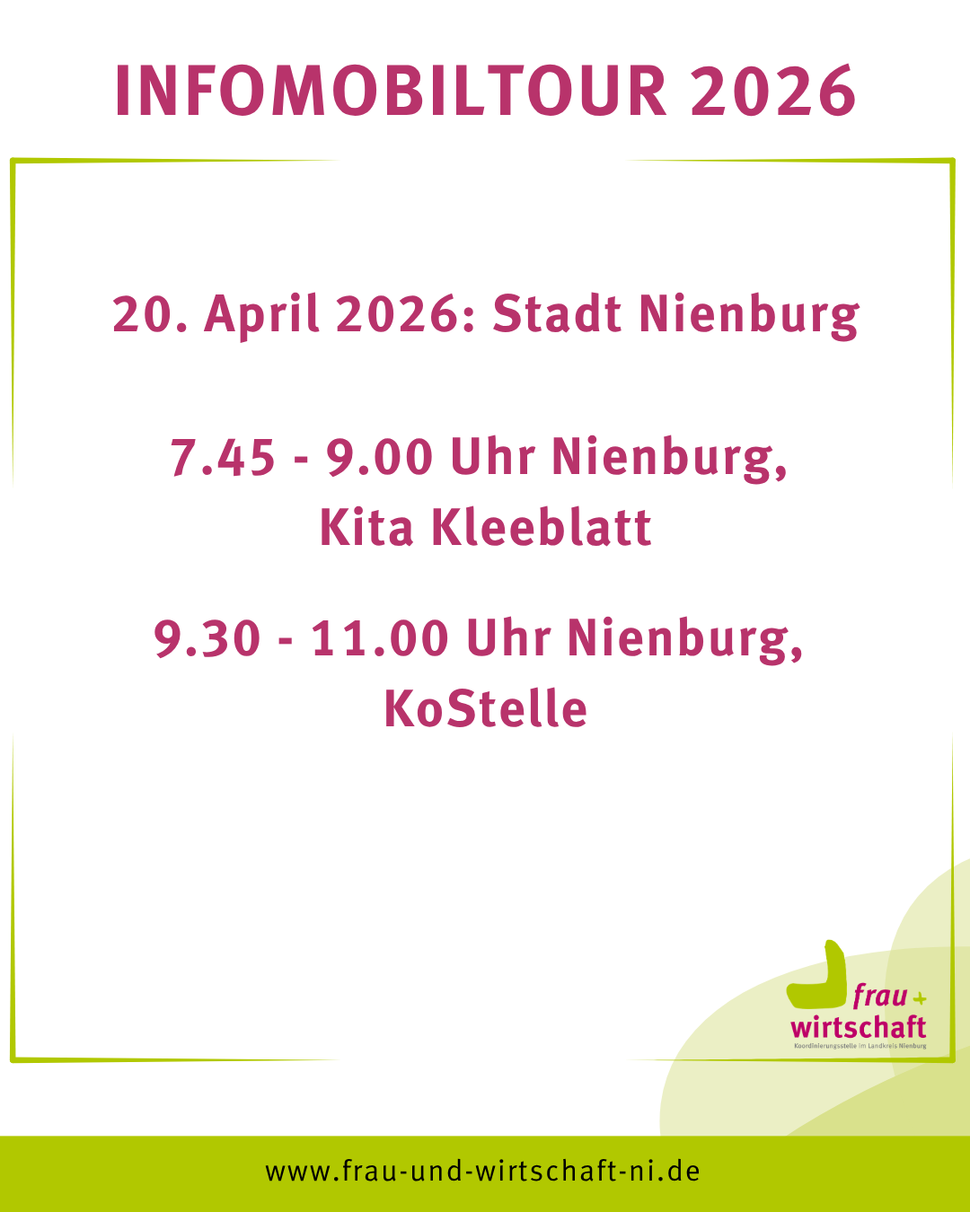 Infomobiltour am 20. April 2026 in der Stadt Nienburg