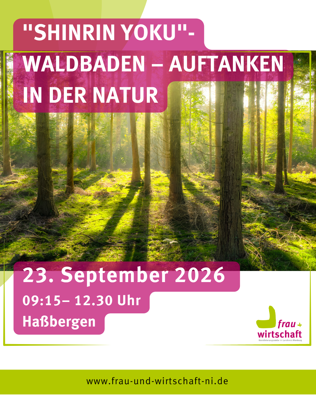 “Shinrin Yoku”- Waldbaden – Auftanken in der Natur