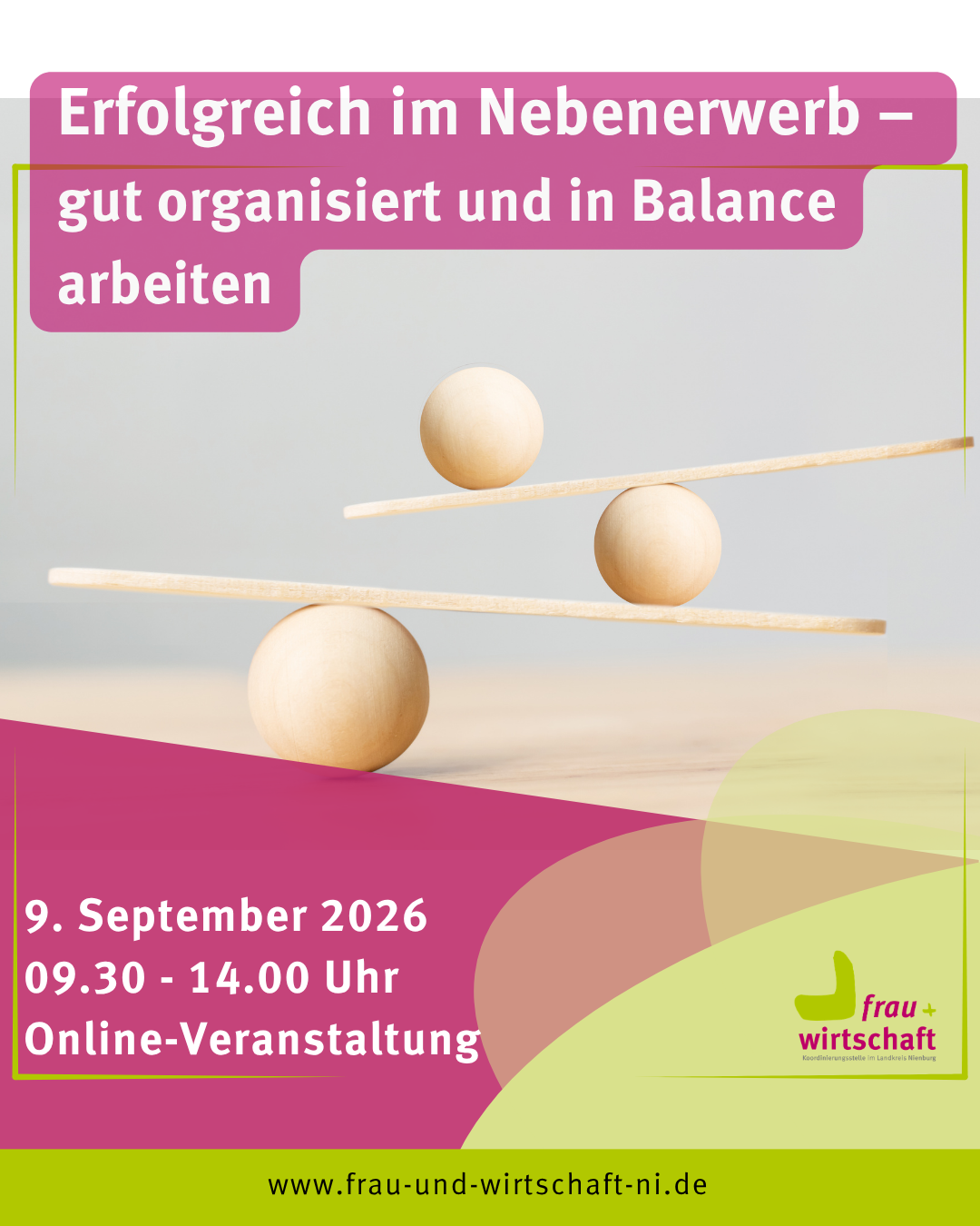 Erfolgreich im Nebenerwerb – gut organisiert & in Balance!