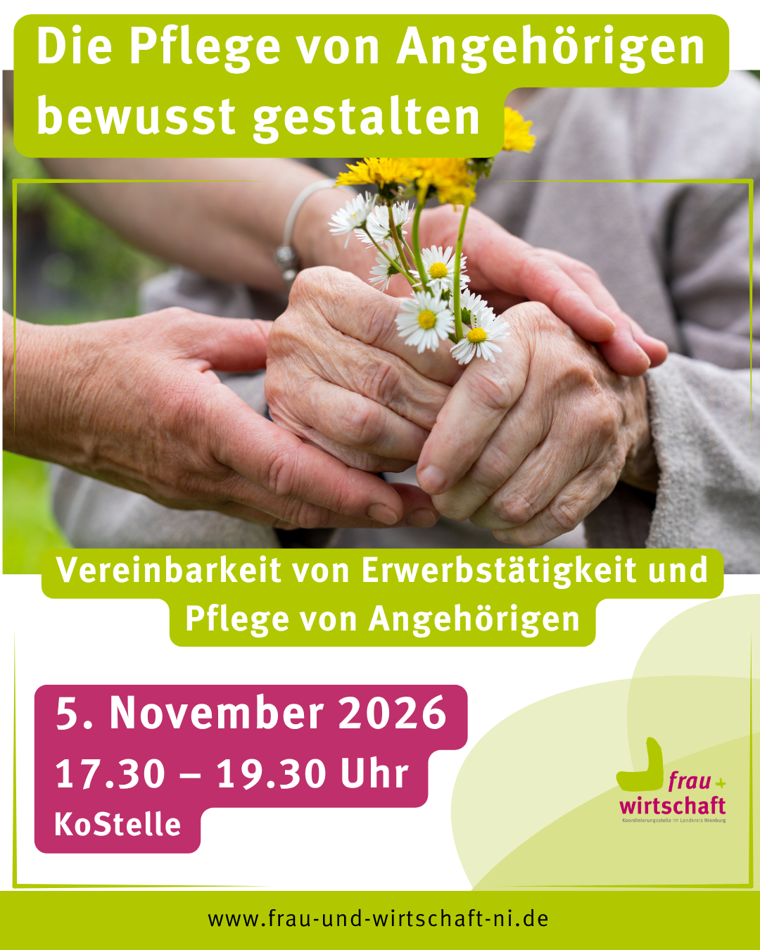 Die Pflege von Angehörigen bewusst gestalten